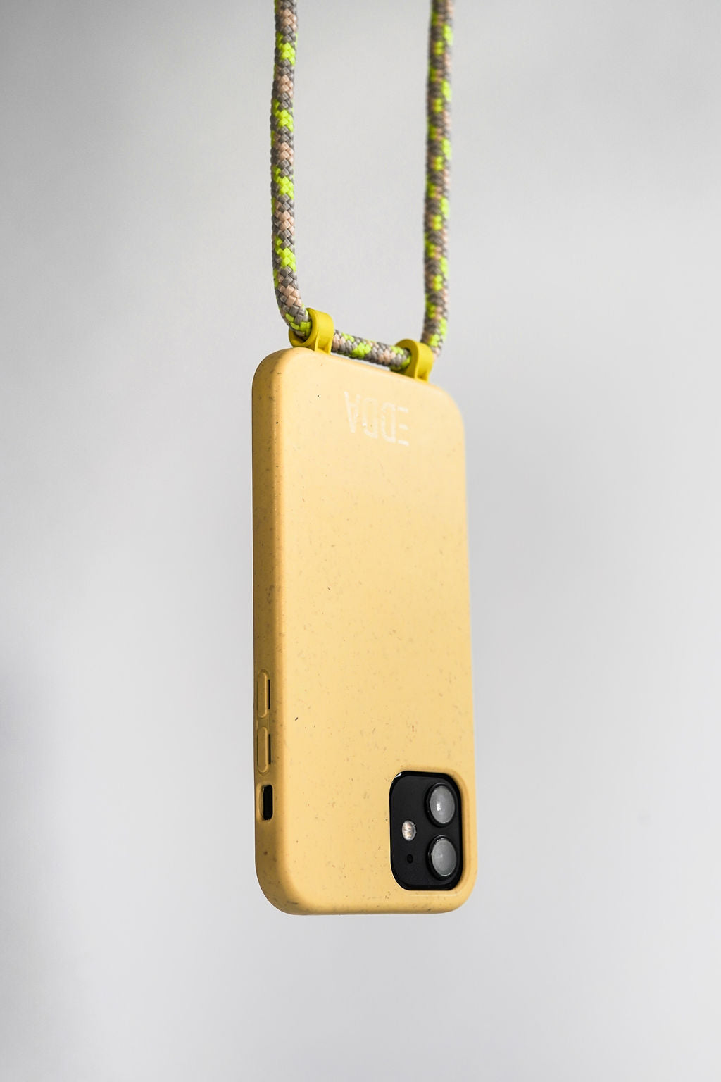 Coque iPhone biodégradable avec cordon détachable - jaune – EDDA Paris